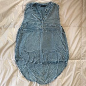 Denim Sleeveless Shirt